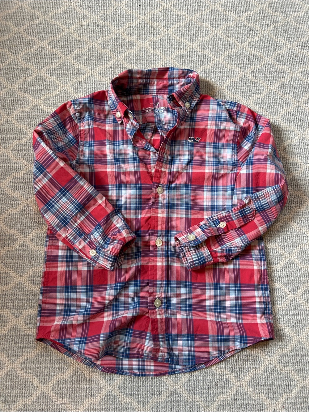 Vineyard Vines Red and Blue Plaid Button-Down Shirt - Kids